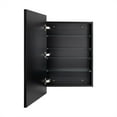 thumbnail image 3 of 20'' x 30'' Black Recessed and Surface Mount Bathroom Medicine Cabinet with Mirror Matt Black Square Cornered Metal Framed Rounded Rectangle Medicine Cabinet Mirror, 3 of 10