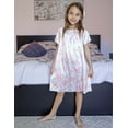 thumbnail image 5 of Arshiner Girls Nightgowns Silk Satin Pajama Dress Short Sleeve Soft Princess Sleepwear, 5 of 7