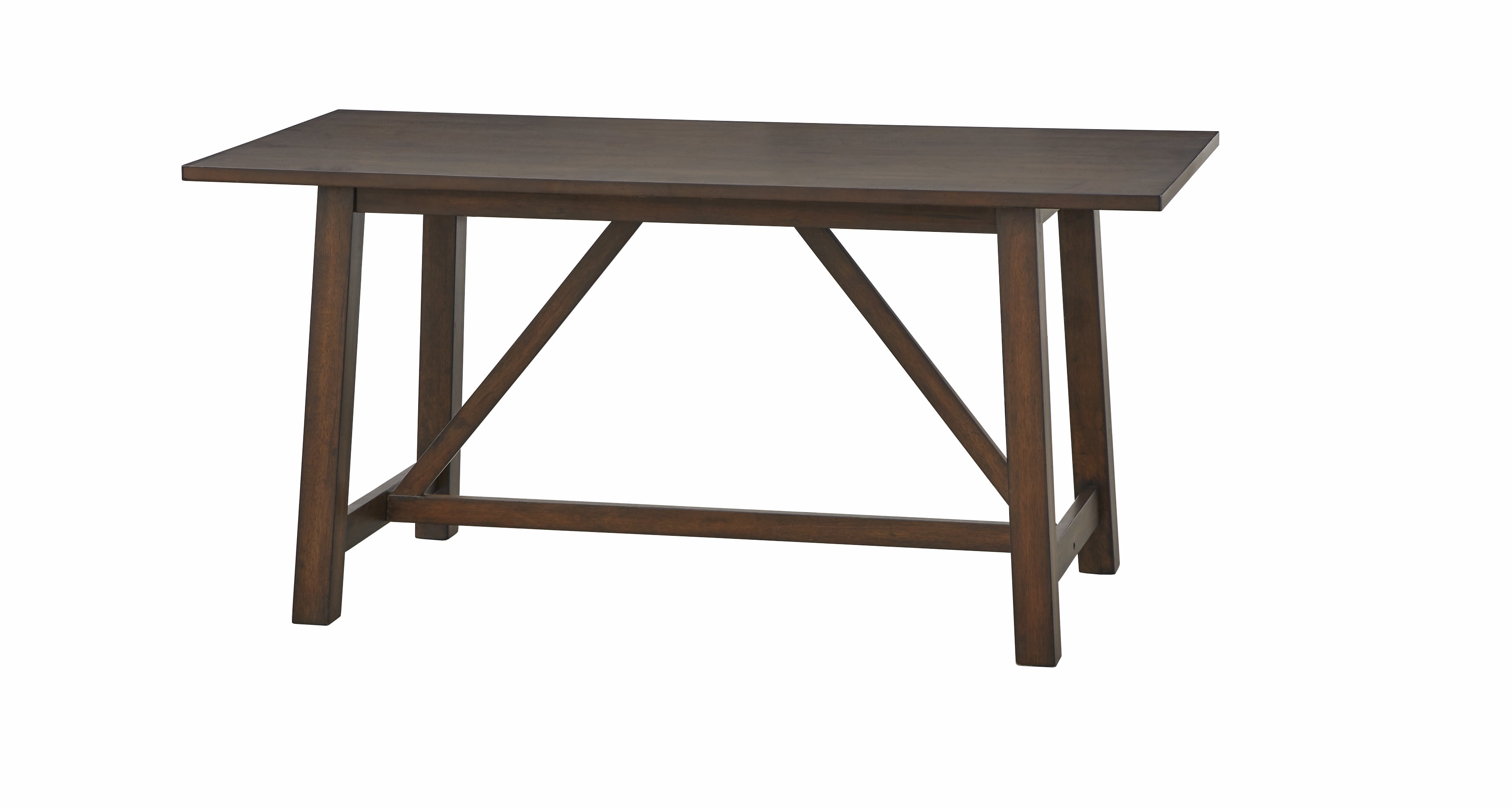 TMS Davidson Rectangular 64" Farmhouse Trestle Table, Rustic Brown