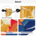 thumbnail image 5 of Sunlight Kitchen Curtains, Yellow Orange Blue Modern Geometric Abstract Art Light Filtering Window Curtain Panels, 2Pcs Rod Pocket Window Treatments Set for RV Dining Room Study Room 42x54 Inches, 5 of 9