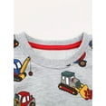 thumbnail image 2 of WIBACKER 2-7T Boy's Engineering Vehicle French Terry Cotton Crewneck Long Sleeve Sweatshirt, 2 of 8