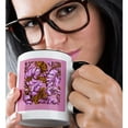 thumbnail image 2 of 3drose, Tropical Leaves Camouflage of Banana and Monstera 8, 11oz Two-tone Black Mug, 2 of 6