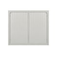 thumbnail image 6 of Two-door Wall Cabinet, Modern Kitchen Wall Mounted Cabinet with 2 Glass Arch Doors, Three-tier Storage, Characteristic Woven Pattern, Metal Wall Cabinet for Entryway, Living Room, Bathroom,  White, 6 of 8
