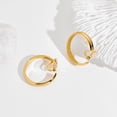 thumbnail image 2 of Gold Clip On Hoop Earrings for Women - Classic Large Chunky Hoops - Non Pierced Minimalistic Clip Earrings, 2 of 16