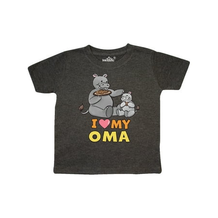 

Inktastic I Love My Oma Hippos Gift Toddler Boy or Toddler Girl T-Shirt