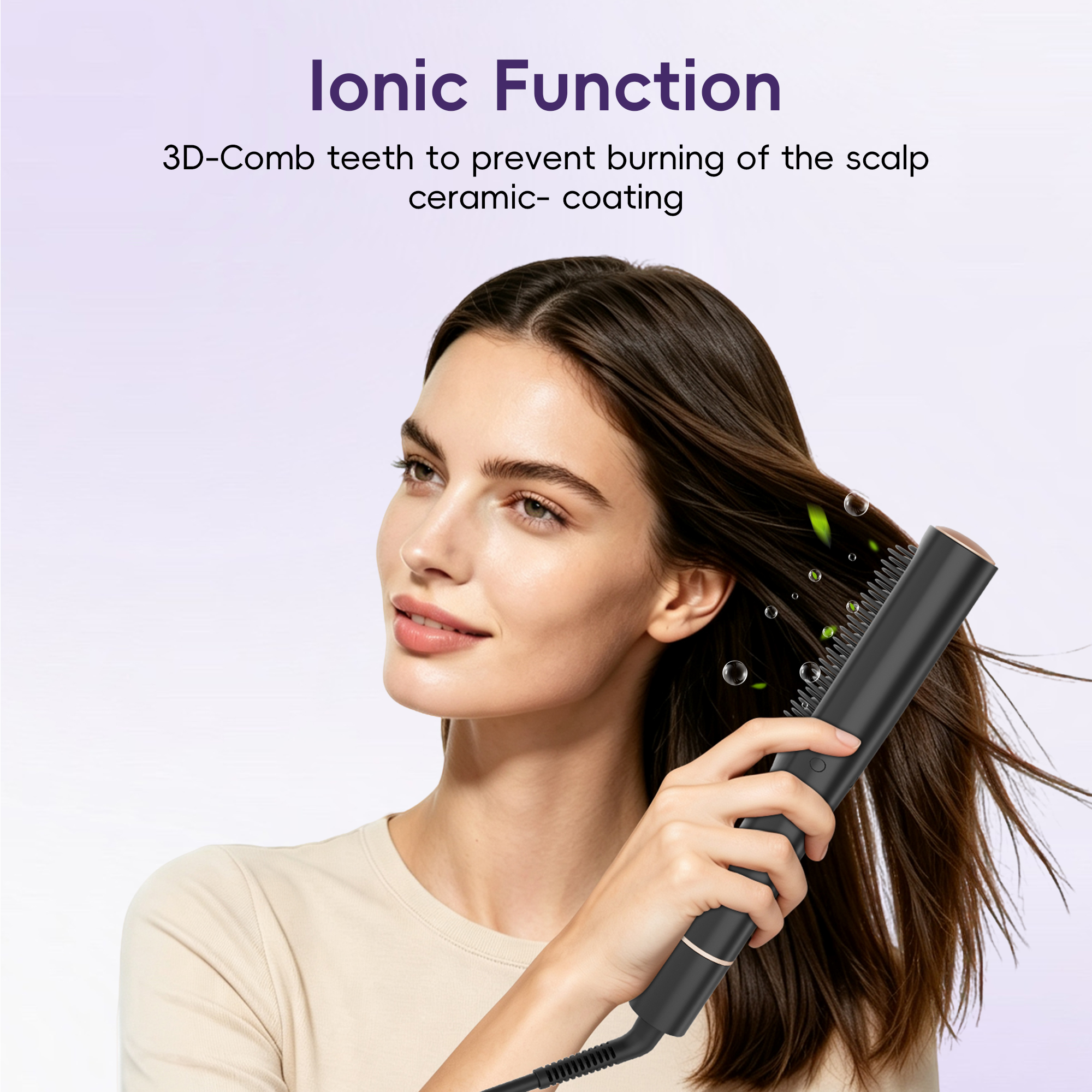 Skimi Hair Straightening Brush with Ionic Technology photo 3