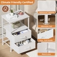 thumbnail image 6 of Eunos Nightstand End Table, 2 Drawer White Small Bedside Table for Bedroom, Living Room, 6 of 7