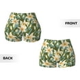 thumbnail image 5 of Vsdgher Lilies Flowers print Workout Shorts for Women Seamless Soft Smooth Gym Yoga Scrunch Active Exercise Fitness Shorts, 5 of 8
