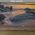 thumbnail image 6 of Ambesonne Tropical Place Mats Set of 4, Horizon Sky Beach View, Standard Size, Royal Blue Marigold, 6 of 6
