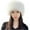 White, variant on Women's Faux Fur Hat For Winter With Stretch Cossack Russian Style White Warm Cap Black