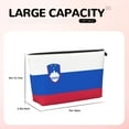 thumbnail image 3 of Flag Of Slovenia Handbag Purse Tote Organizer Zipper Closure Cosmetic Pouch Bag For Travelling, 3 of 7
