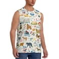 thumbnail image 2 of Gaeub Dogs Funny Pets Men's Sleeveless Muscle Shirts Workout Tank Tops, Odor Protection and Comfortable - X-Large, 2 of 8