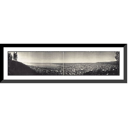 Historic Framed Print, WA 1909b Bellingham PHOTO, 36-3/8" x 8-3/8"