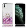thumbnail image 1 of Kaleidio Case For iPhone 13 (6.1") [Waterfall Quicksand] TPU Slim Gel [Ring Stand] Hybrid Skin Cover [Liquid Glitter Purple], 1 of 5