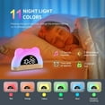 thumbnail image 2 of Onekawa Cute Alarm Clock for Kids Digital Alarm Clock for Girls Sleep Training Alarm Clock with 3 Brightness Levels 10 Melodies, Perfect Bedroom Alarm Clock, 2 of 10