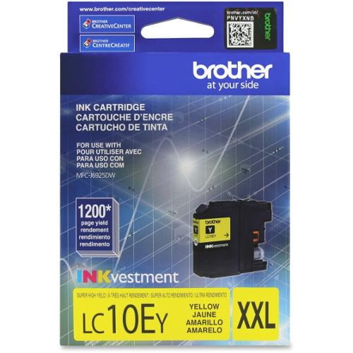 Brother LC10EY INKvestment 1,200 Page-Yield Super High-Yield Ink - Yellow