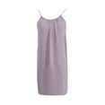 thumbnail image 4 of Womens Casual Sleeveless Open Back Loose Fit Maxi Dress Robe Homewear Long Gown Thin Strap Light Purple L, 4 of 7