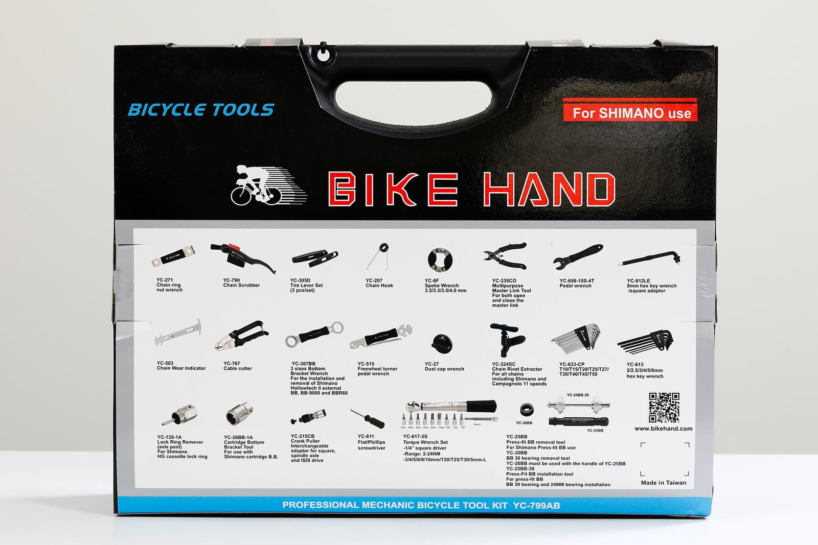 bikehand bike bicycle repair tool kit with torque wrench