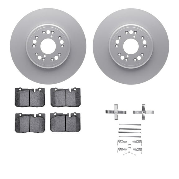 Dynamic Friction Company Front Geospec Brake Rotors with 5000 Advanced Brake Pads includes Hardware 4512-75043