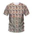 thumbnail image 1 of Nouveaux T-Shirts Graphiques ity mahjong pour Hommes Été Décontracté Amusant Imprimé Col Rond Manches Courtes, 1 of 5