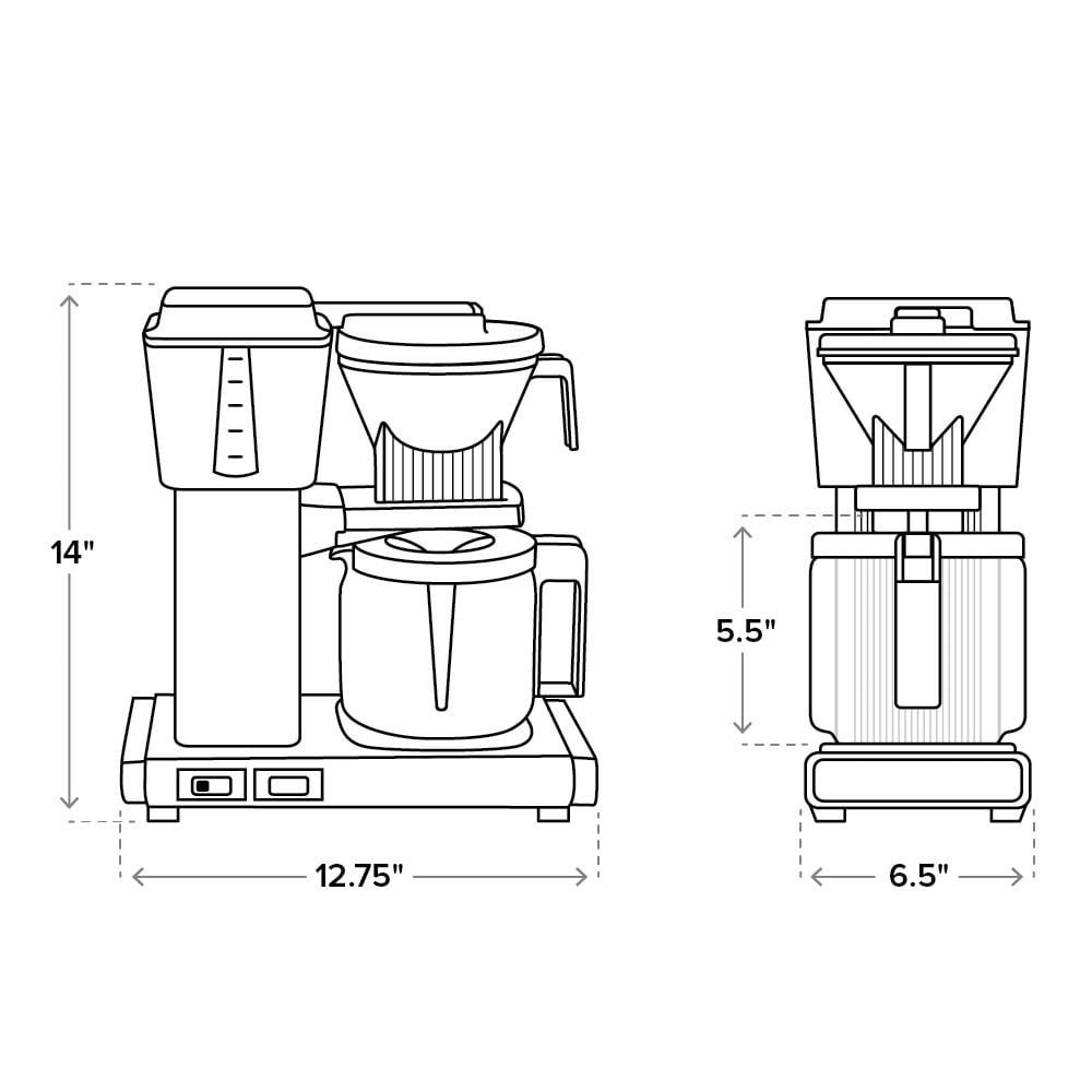 Moccamaster KBGV Automatic Drip Stop Coffee Maker (40 oz Glass Carafe) | Sandstone