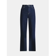 No Boundaries High Rise Baggy Wide Leg Jeans, 32 Inseam, Women's and Women's Plus Sizes XXS-4X