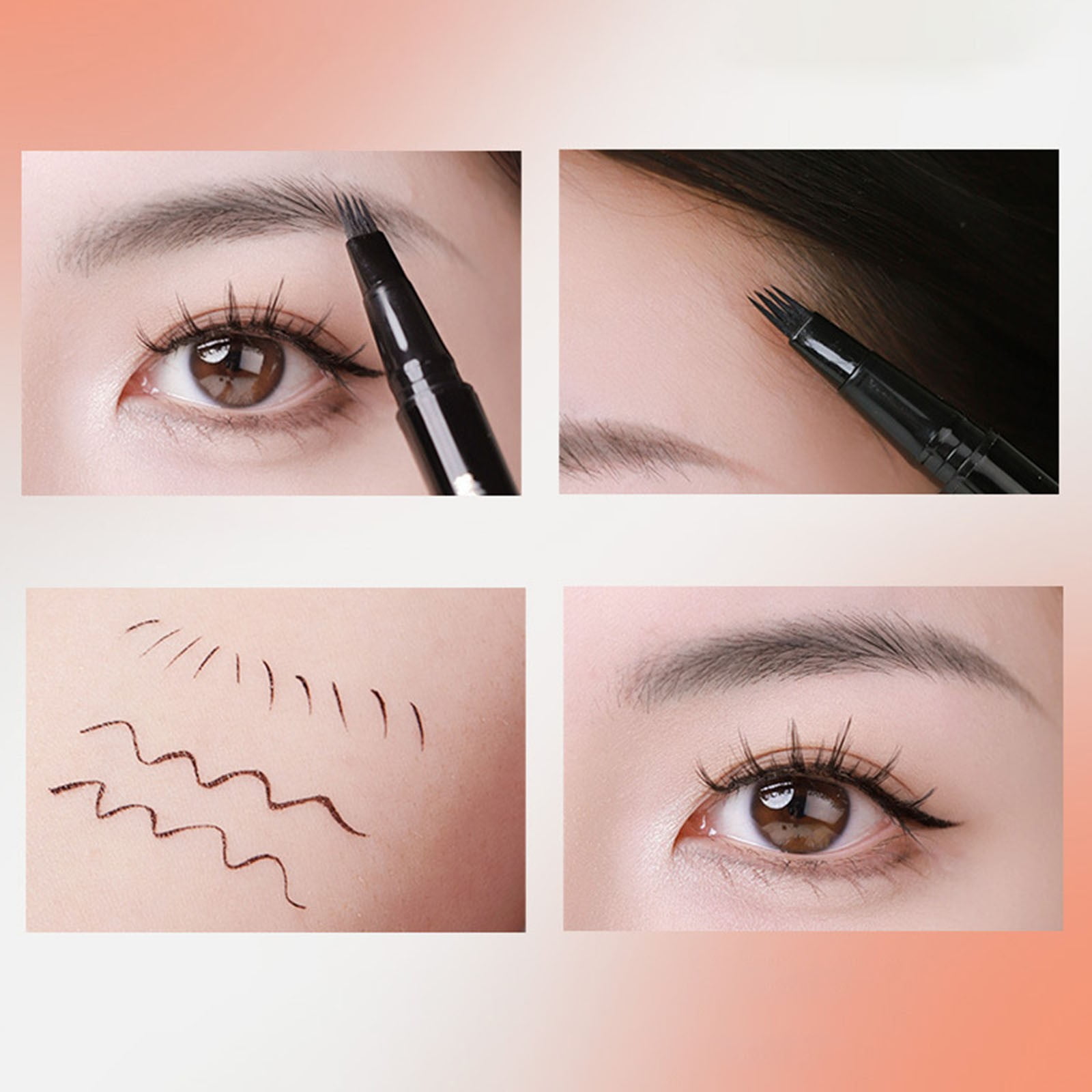 Eyebrows for Men Brow Wax Sticks round Glow Makeup Eyebrow Remover Pencil 3d Eyebrow Pen Eyelash Eyebrow Growth Makeup Gadgets 4 Points Eyebrow Pen Dark And Jillian Eye Brow Makeup Forever Artist