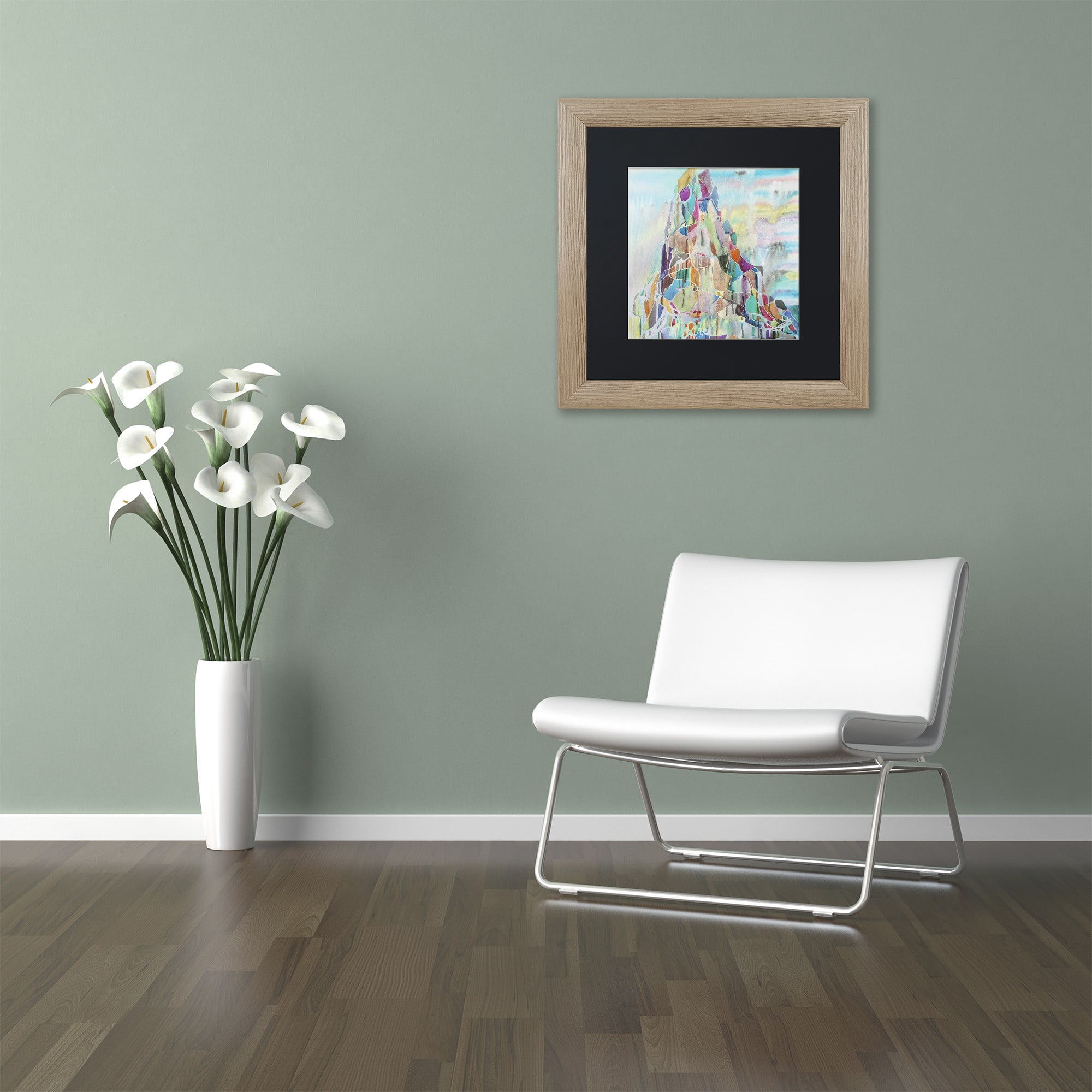 Trademark Fine Art "Ras Daschan" Canvas Art by Lauren Moss Black Matte, Birch Frame