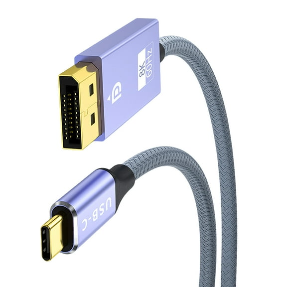 KUFptva USB C To DisplayPort 1.4 Extension Cable 8K@60Hz 4K@144Hz 2K@165Hz Male to Male 32.4Gbps Bandwidth for Gaming Video