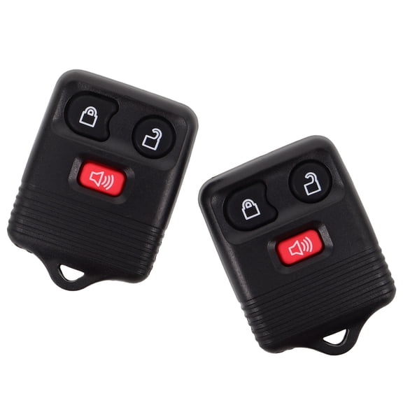 DRAFIDEEP 2Pcs Plastic Car Key Fob Replacement 3 Button Remote for Keyless Entry Use in Black