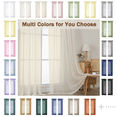thumbnail image 6 of MKHILL Cream Sheer Curtains 45 Inch Long for Small Windows 2 Pack, Rod Pocket Short Light Filtering Voile Drapes for Bathroom Kitchen Laundry, Each 42" W x 45" L, 6 of 8
