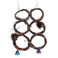 thumbnail image 3 of Bird Rope Climbing Net, Bird Cage  Circle Ring Toy Durable Hand Woven Chewing  For Cockatoo For Parakeet 5 Rings,6 Rings, 3 of 8