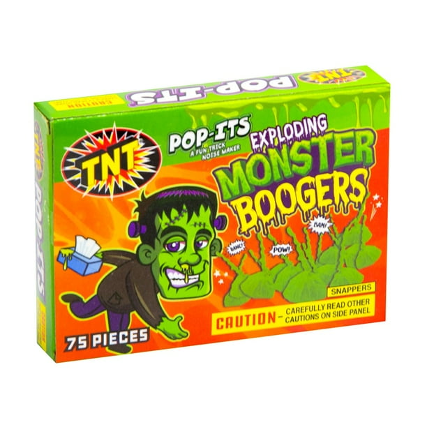 TNT Fireworks, Monster Boogers, Green Pop-Its, 12 Boxes Per Order