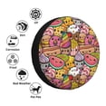 thumbnail image 4 of Yiaed Fruit-Flavored Ice-Cream Print Tire Wheel Cover, Waterproof Spare Tire Cover Fit for Jeep, Truck,Trailer, RV, SUV, Camper and Most Vehicle-17 inch, 4 of 6