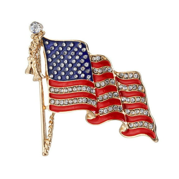 American Flag Brooches Vintage * Enamel Brooch Shawl Pin Lot K4