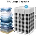 thumbnail image 3 of 75l Large Laundry Hamper Clothes Hampers For Laundry Collapsible Laundry Hamper Tall Laundry Basket Foldable Laundry Basket Laundry Baskets With Porta, 3 of 5