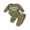 Army Green, variant on Baby Boy Fall Outfit Letter Embroidered Long Sleeve Romper Solid Elastic Waist Pants 2 Piece Set