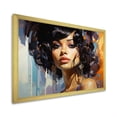 thumbnail image 2 of Designart "Vintage Glamour Woman in Purple from the 50s II" Inspirational Framed Wall Art Decor - Glam Purple Fashion Entryway Framed Wall Art, 2 of 6