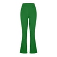thumbnail image 6 of Fartey Formal Pants for Women Dressy Casual Business Work Pants High Waist Stretchy Trousers Fashion Solid Color Office Pant Green M, 6 of 7