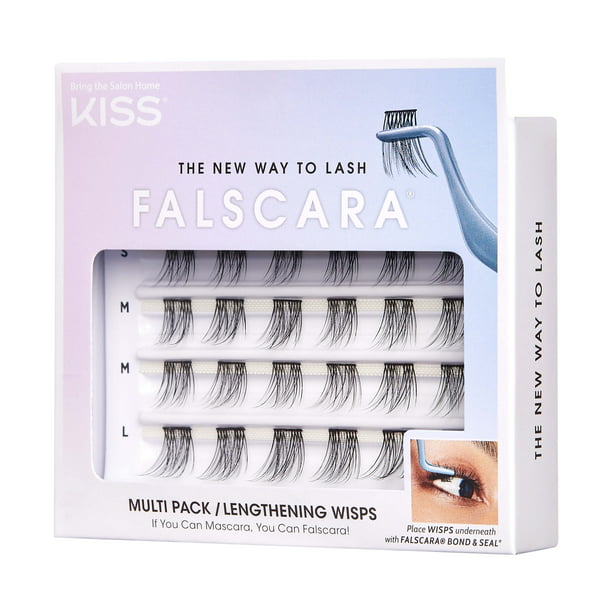 Kiss Falscara Diy Eyelash Extensions Multipack Lengthening Wisps 24 Count Com - Diy Eyelash Extensions Kit Kisses