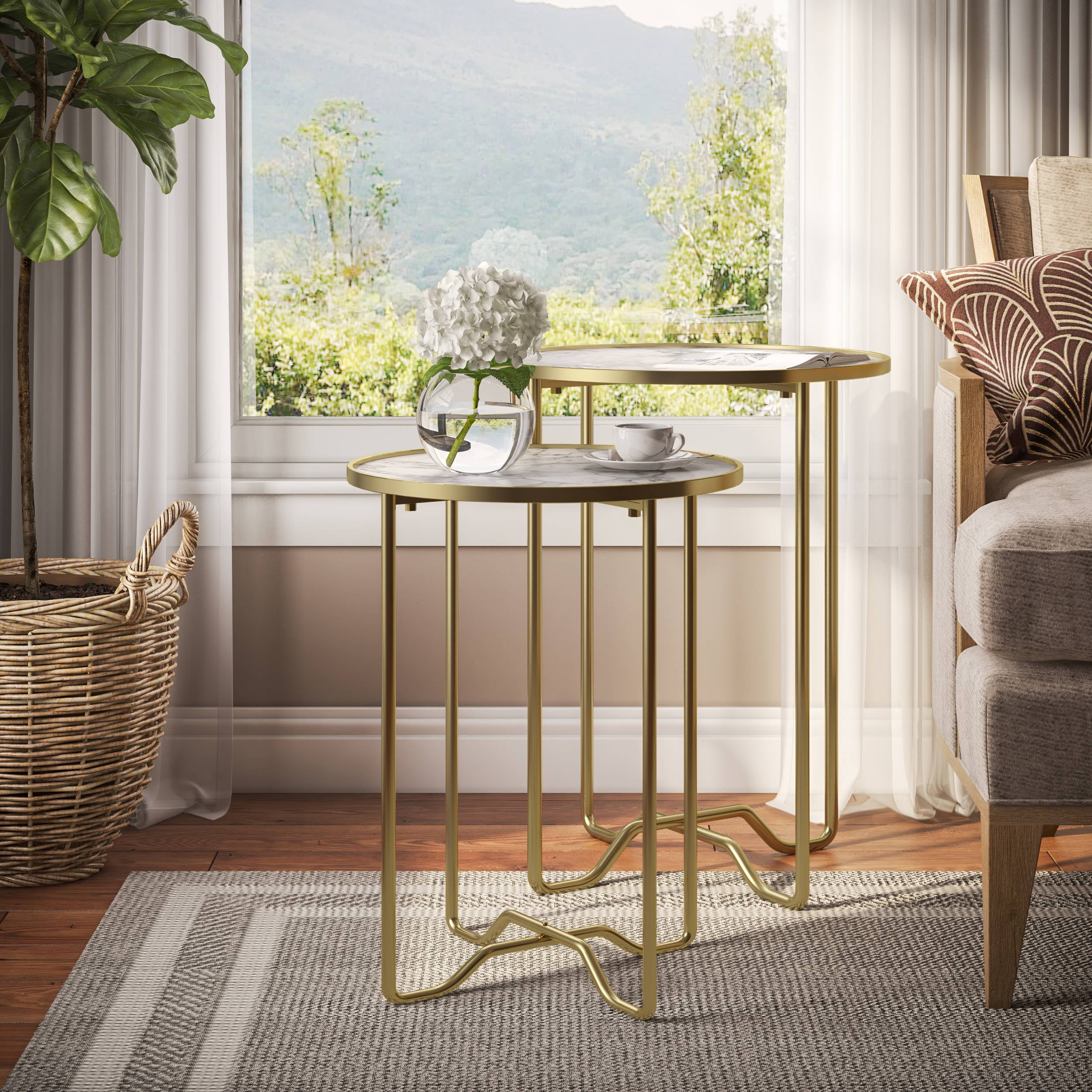 Socorro Gold Accent Tables (Set of 2)