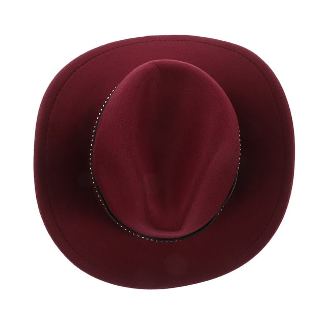 BESTYASH Sombrero Vaquero De Fieltro Para Mujer En Oscuro Con Estilo Occidental Y Protección Solar