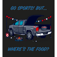 thumbnail image 2 of Go Sports! But Where's the Food? Adult Black Long Sleeve Hoodie-XXL, 2 of 3