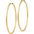 thumbnail image 3 of 14K Yellow Gold Polished Round Endless 2mm Hoop Earrings (56 X 56) Made In Peru h987, 3 of 6