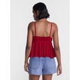 thumbnail image 3 of No Boundaries Pleated Babydoll Tank Top, Women’s XXS-XXL, 3 of 5