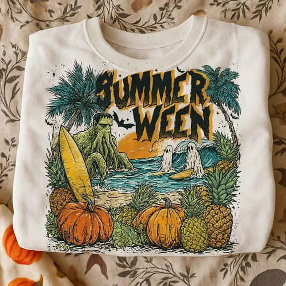 Spooky Summer Halloween T-shirt, Funny Halloween Shirt, Vintage Summer Shirt, Halloween Shirt, Halloween Shirt TH070648