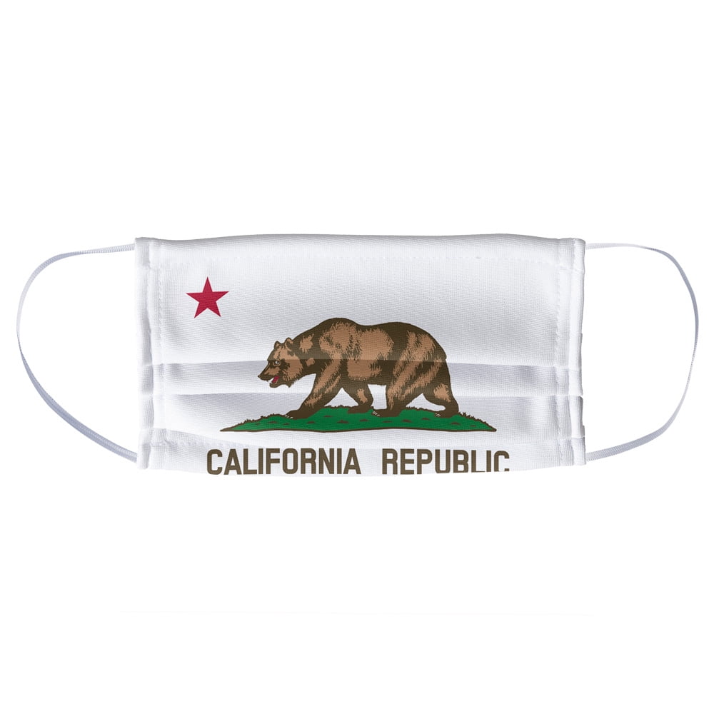 California Flag 1-Ply Reusable Face Mask Covering, Unisex