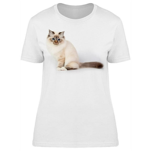 Adorable Fluffly Birman Kitty T-Shirt Women -Image by Shutterstock, Female x-Large