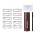 thumbnail image 1 of de Moldeado de Sellos para Cejas, Polvo de , Juego de Maquillaje Reutilizable, Impermeable, Un Paso para Mujeres - marrón natural Sunnimix Sello de cejas, 1 of 8