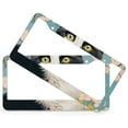 thumbnail image 2 of License Plate Cover Cat with Flowers Car Front License Plate Frame 2 Pieces Abstract Black Cat Quality Aluminum License Plate Frame for Us Standard Vehicles, 2 of 6